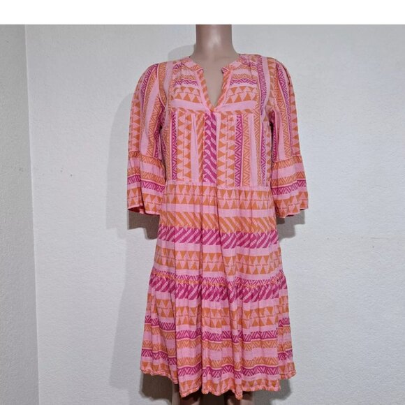 Japna Dresses & Skirts - Goa BeachWear By Japna Lounge Dress or Swim Cover Up Pink Orange